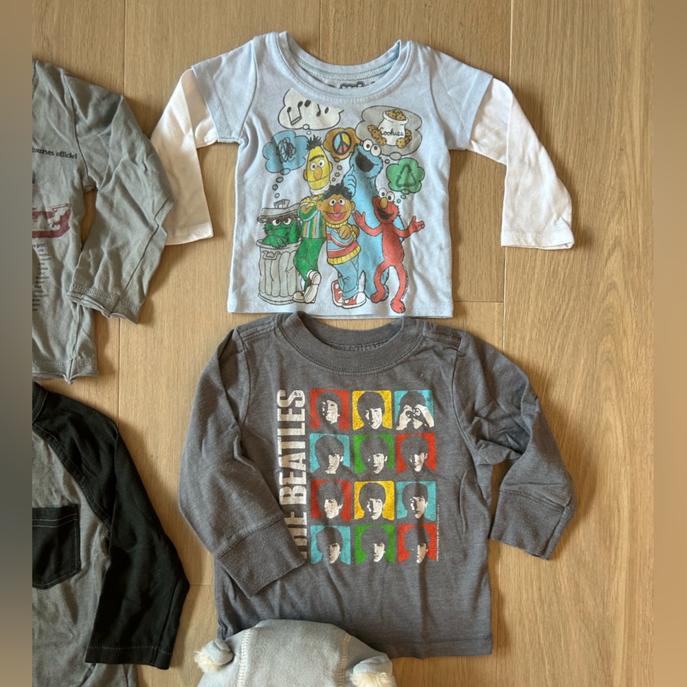 The Beatles, Sesame Street - 5 Baby Boy Long Sleeve Shirts and Sweatshirt